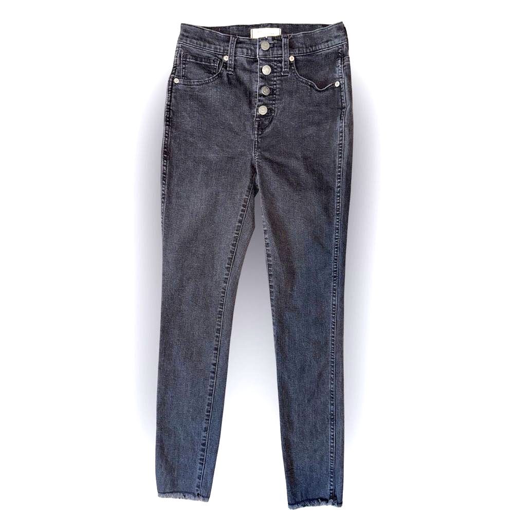 Madewell Women's 10" High Rise Skinny Black Jeans 25